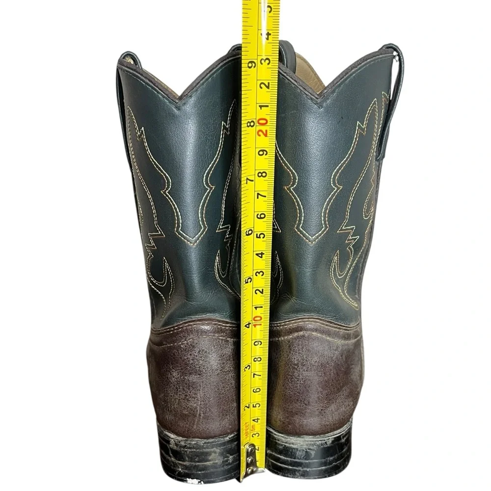 SMOKEY MOUNTAIN BOOTS‎ Cowboy Boots Brown/Black Faux Leather Boys Size 2.5